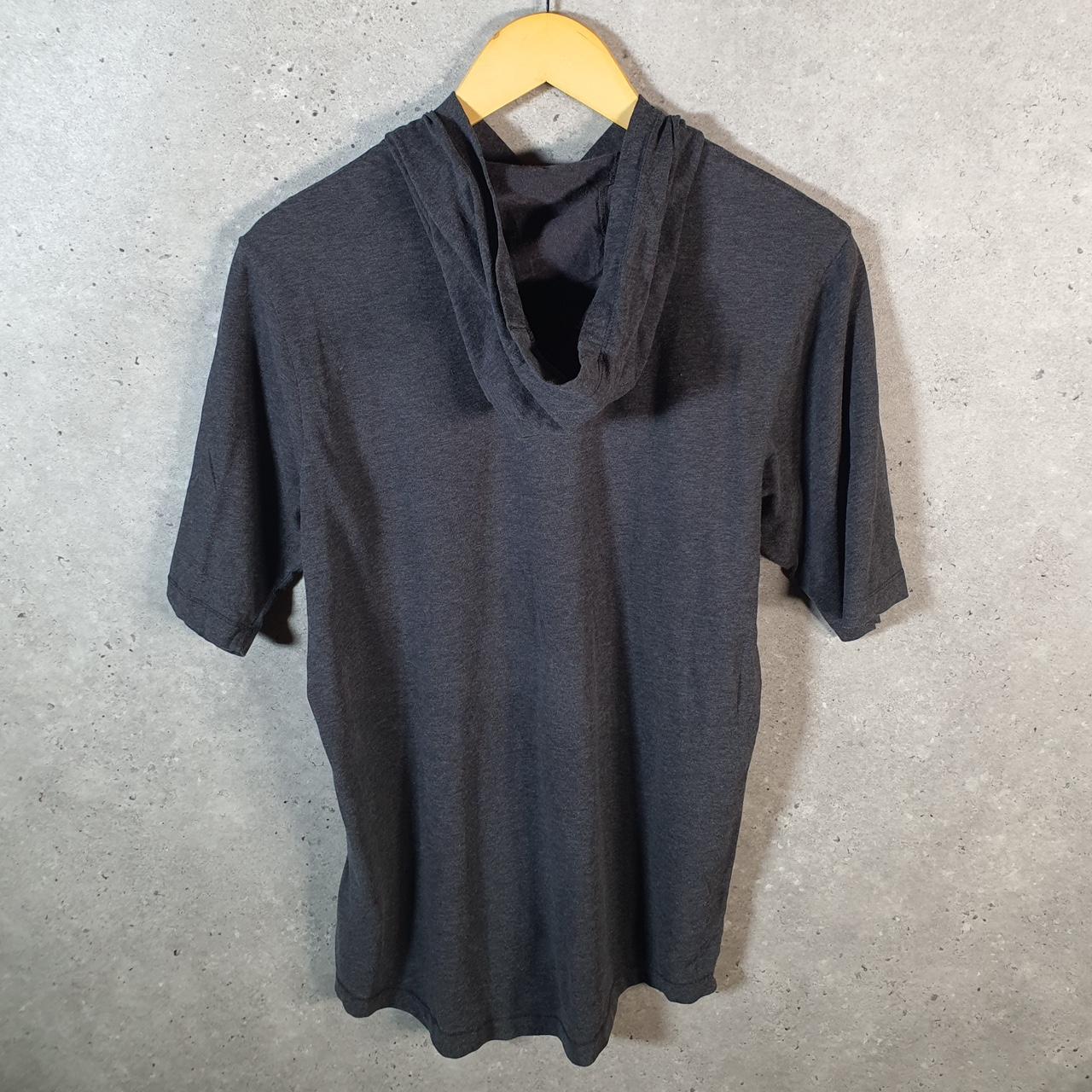 Vintage Nike Dri Fit Hoodie T Shirt Men’s Small Grey Logo Printed Swoosh Athletic