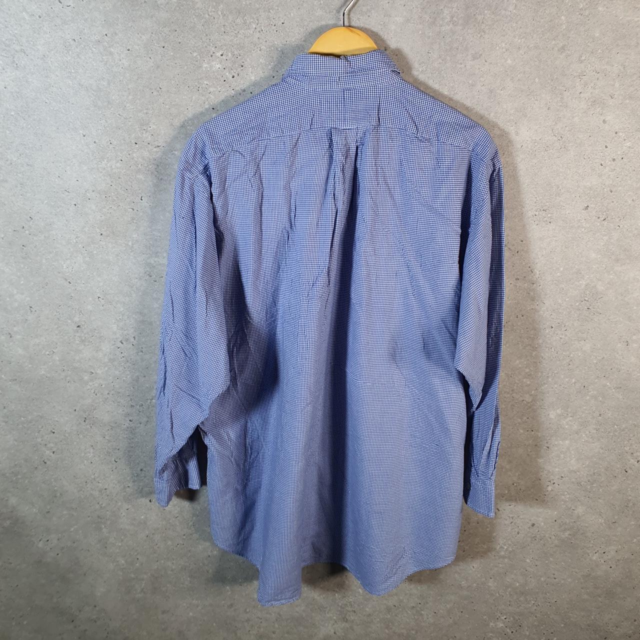Vintage Ralph Lauren Button Down Shirt Men’s XL Yarmouth Checkered Blue Pony