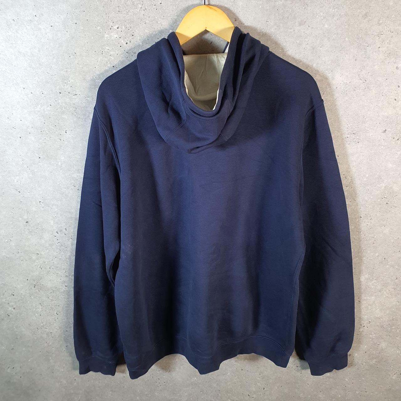 Vintage Nike Club Spellout Hoodie Men’s Large Navy Blue Swoosh Y2K Pullover