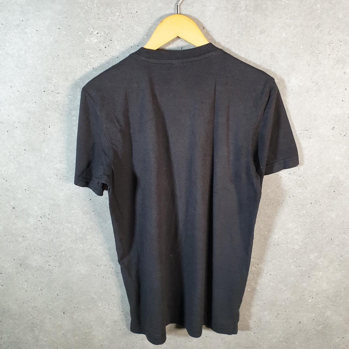 Vintage Adidas Badges T Shirt Men’s Medium Black Three Stripes Logo Athletic