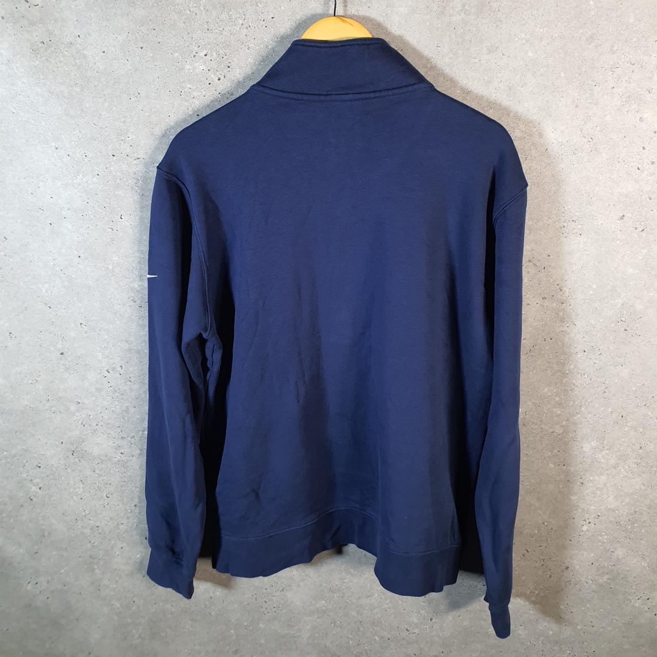 Vintage Nike 1/4 Zip Embroidered Sweatshirt Men’s Large Navy Blue Swoosh Y2K Logo