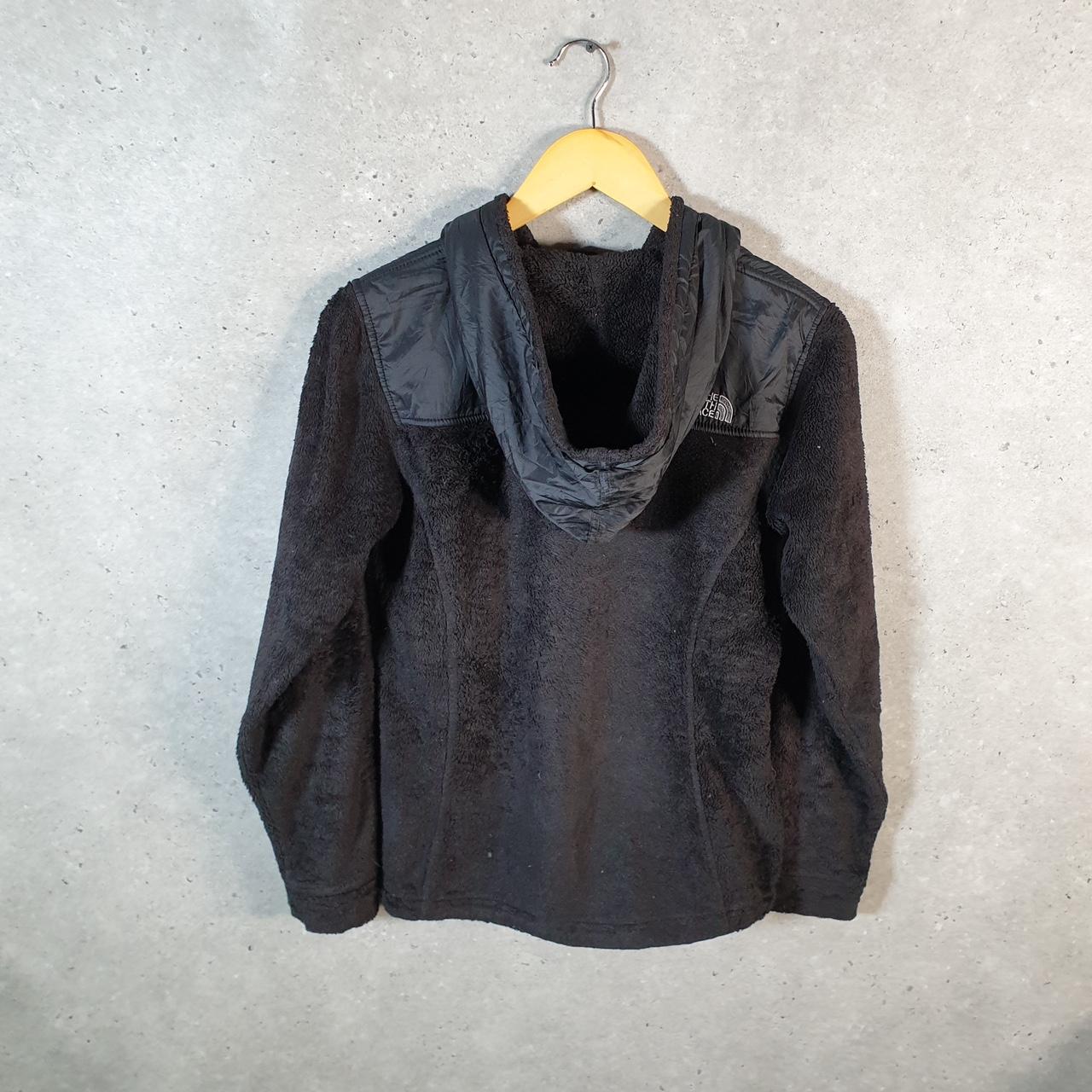 Vintage The North Face TNF Teddy Fleece Sweatshirt  Womens Small Black Full Zip Logo