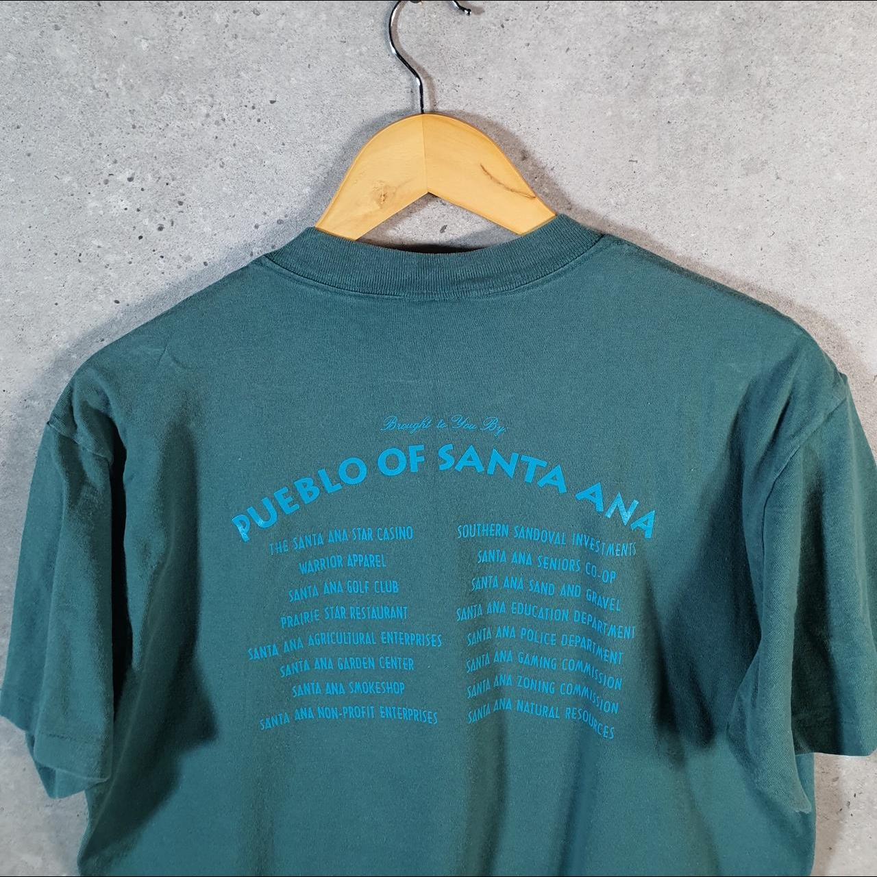 Vintage Anvil Santa Ana Casino 1998 USA Single Stitch T Shirt Men’s Large Blue C8325