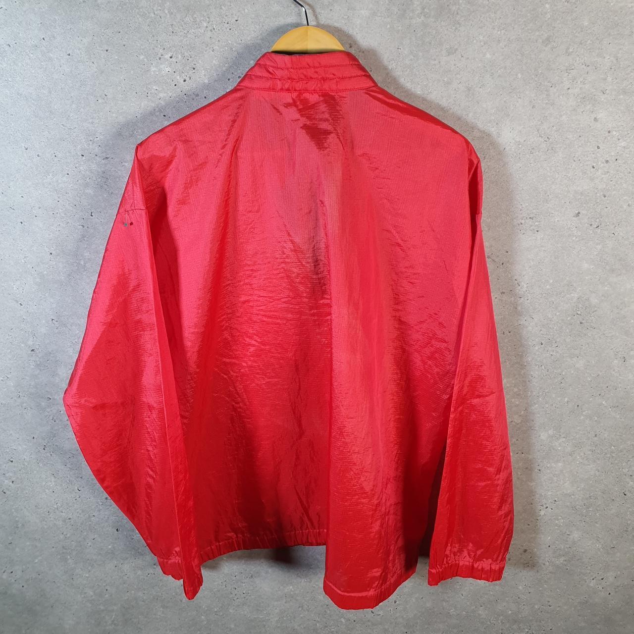 Vintage Columbia 90s 1/4 Zip Windbreaker Track Jacket Mens Large Red USA Athletic