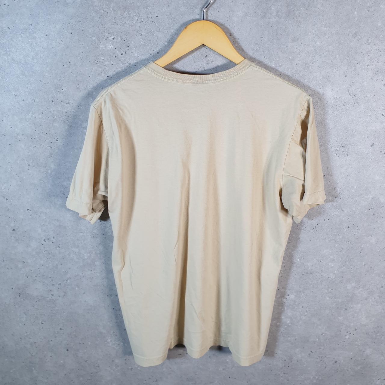 Vintage Nike T Shirt Men’s Medium Brown Embroidered Single Swoosh Logo Athletic