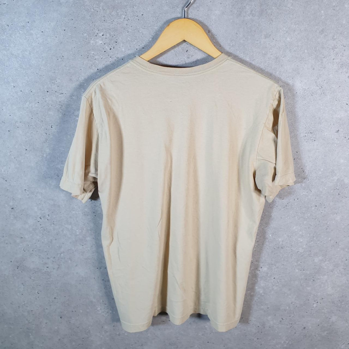 Vintage Nike T Shirt Men’s Medium Brown Embroidered Single Swoosh Logo Athletic