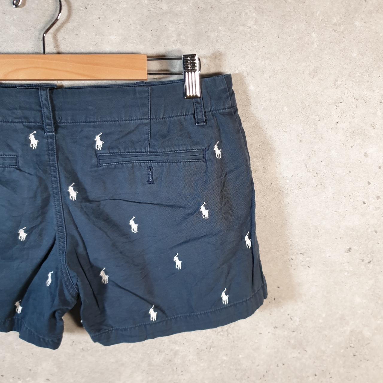 Vintage Ralph Lauren Polo All over Print Shorts Jorts Chino Cargo Womens W30 Blue Baggy Cotton A4378