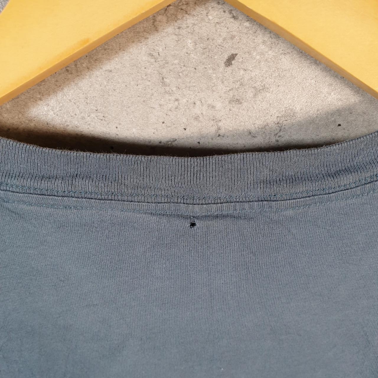 Vintage Adidas T Shirt Shirt Men’s Large Blue Three Stripes Logo Athletic C9899