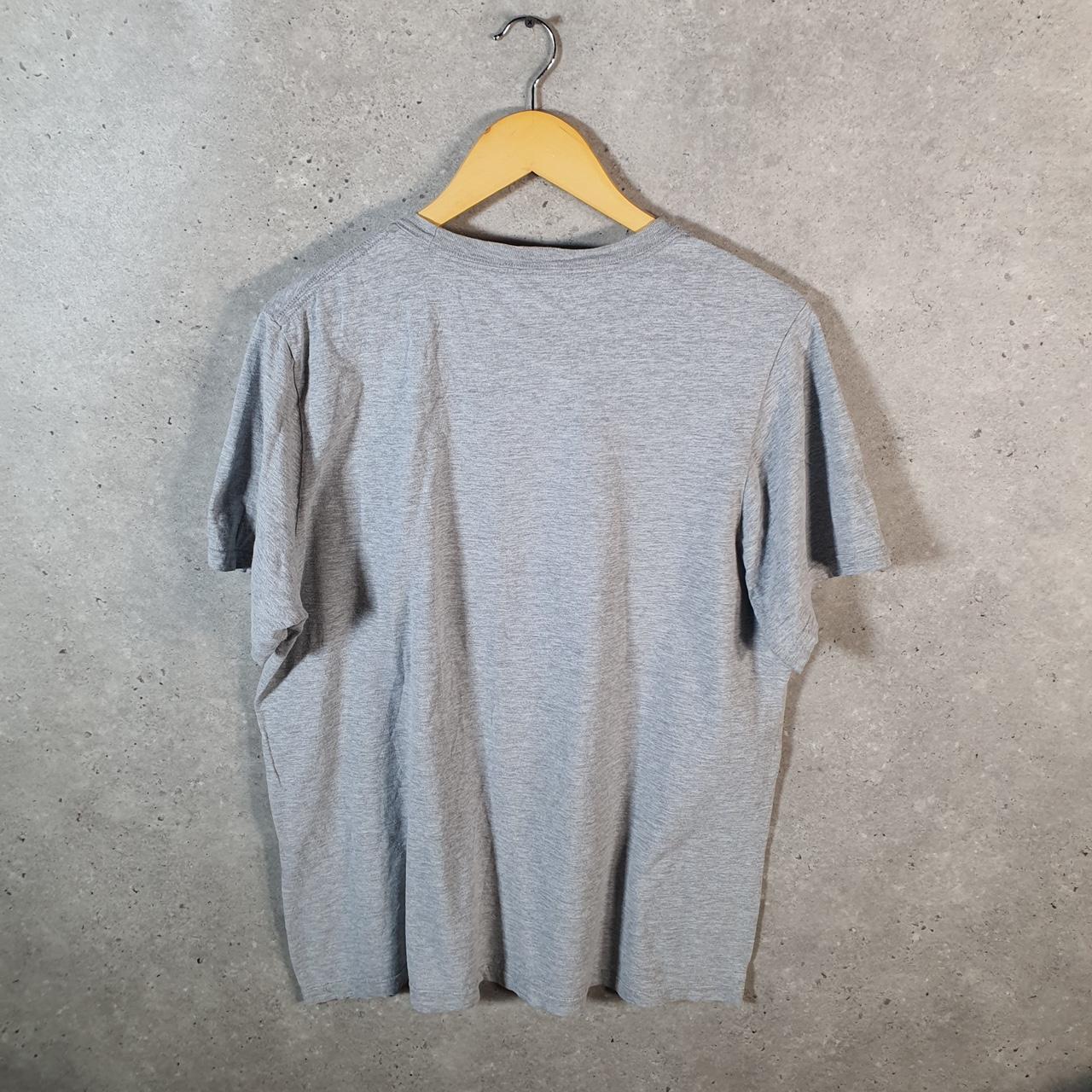 Vintage Adidas Amplifier T Shirt Men’s Large Grey Three Stripes Logo Athletic