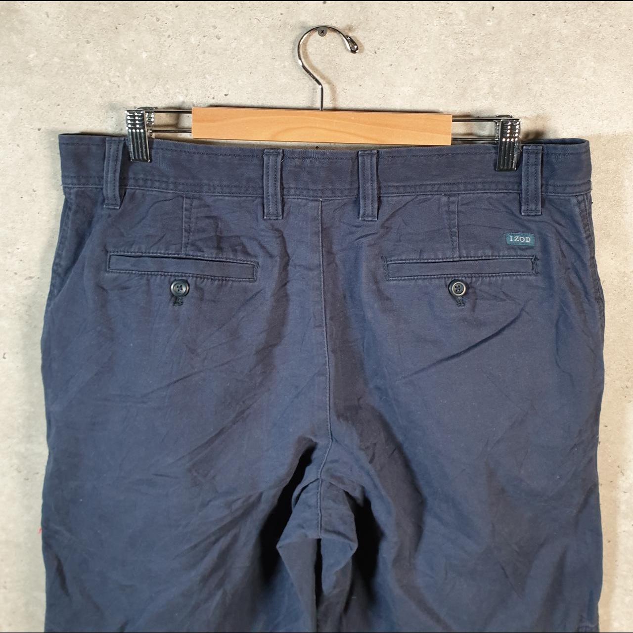 Vintage Izod Golf Chino Shorts Jorts Cargo Men’s W36 Navy Blue Baggy Cotton