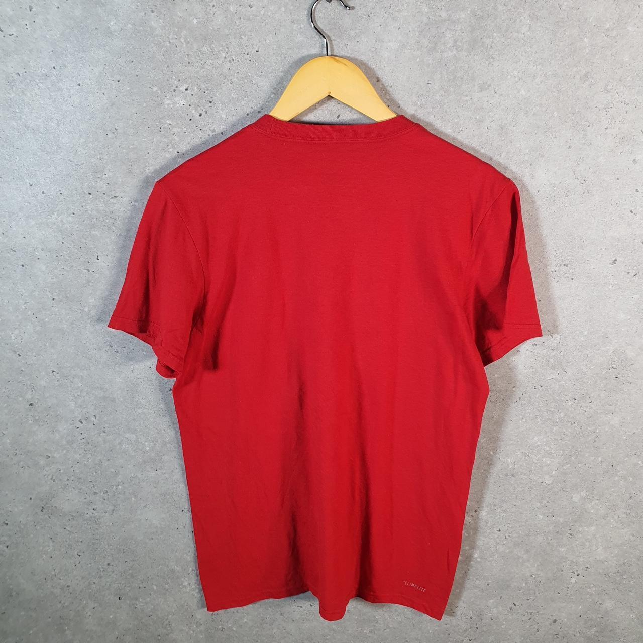 Vintage Adidas Go To Performance T Shirt Men’s Small Red Three Stripes Logo Athletic