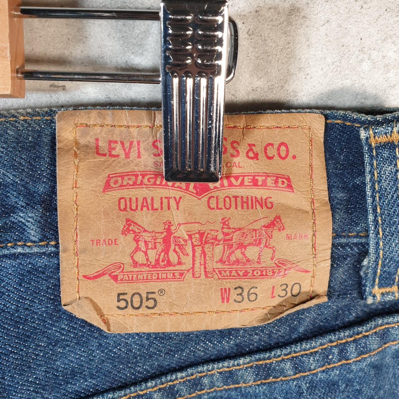 Vintage Levi’s 505 Baggy Shorts Jorts Cargo Mens W36 Blue Relaxed Denim