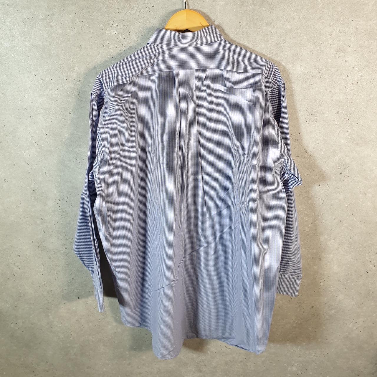 Vintage Ralph Lauren Button Down Shirt Men’s XL Blue Checkered Yarmouth Pony Casual C8079