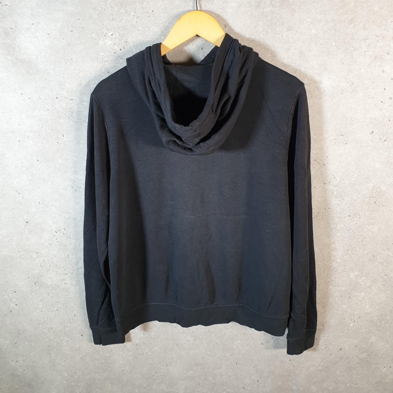 Vintage Nike Club Hoodie Womens Medium Black Swoosh Y2K Pullover