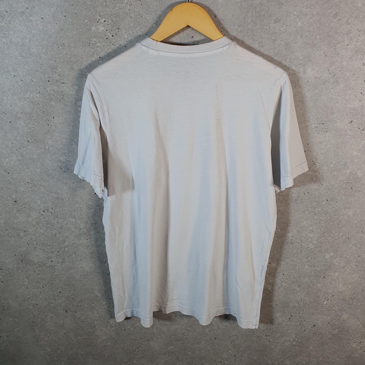 Vintage Adidas Spellout Tee T Shirt Mens Medium White Three Stripes Logo Athletic