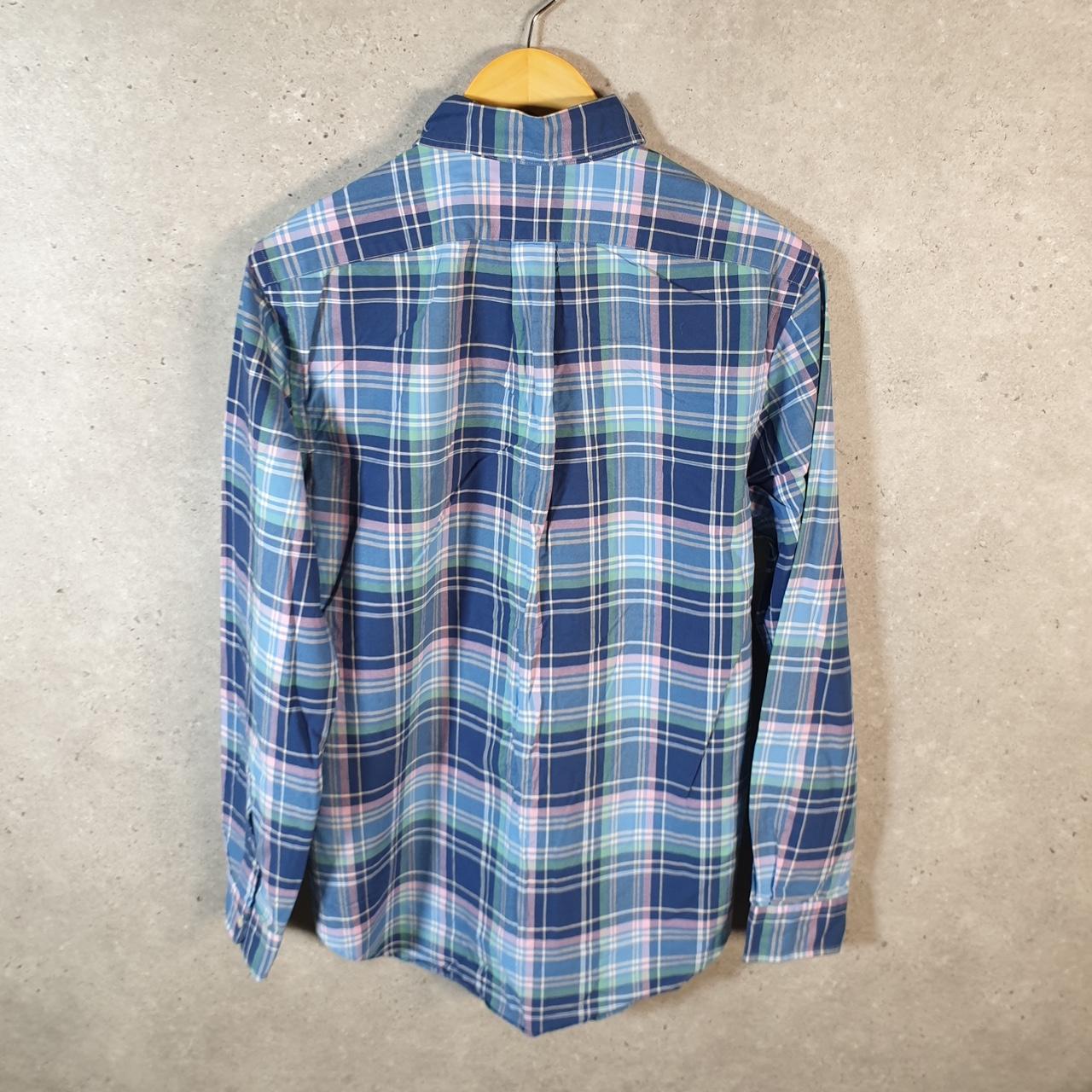 Vintage Ralph Lauren Button Down Shirt Men’s Medium Checkered Pony Cotton