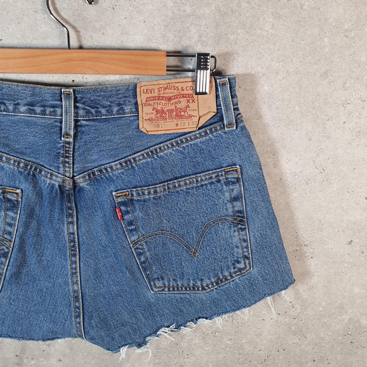 Vintage Levi’s 501 Baggy Shorts Jorts Cargo Womens W32 Blue Relaxed Denim