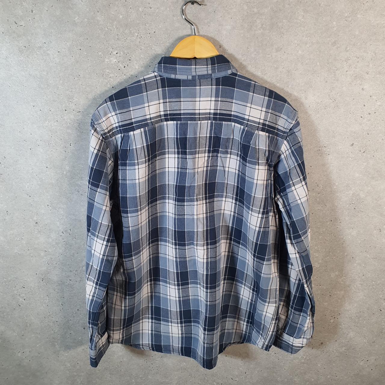 Vintage Carhartt Shirt Button Down Mens Large Blue Long Sleeve Utility Relaxed Fit