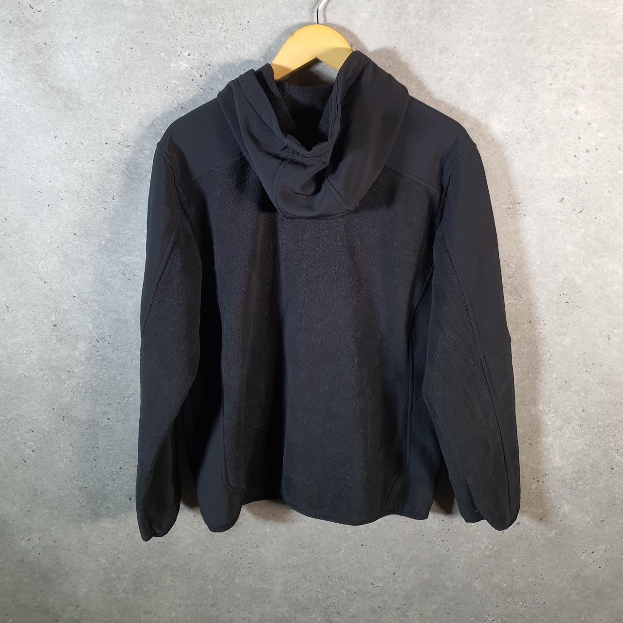 Reebok Full Zip Fleece Hoodie Mens Large Black Embroidered Logo