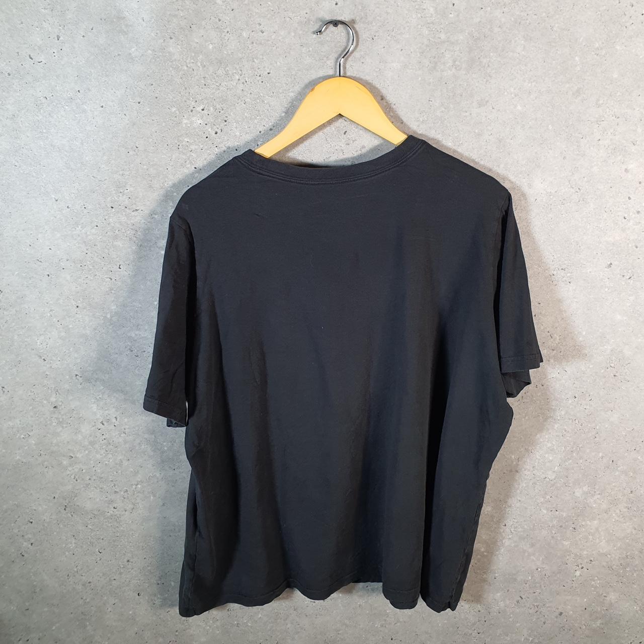 Vintage Adidas Spellout T Shirt Womens 2XL Black Three Stripes Logo Athletic