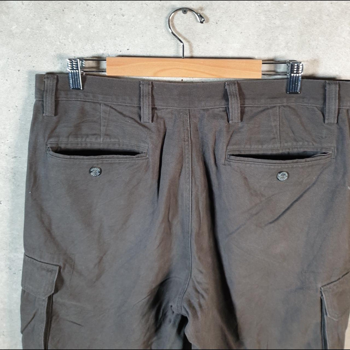 Vintage Dockers Chino Shorts Jorts Cargo Men’s W36 Grey Baggy Cotton A4282