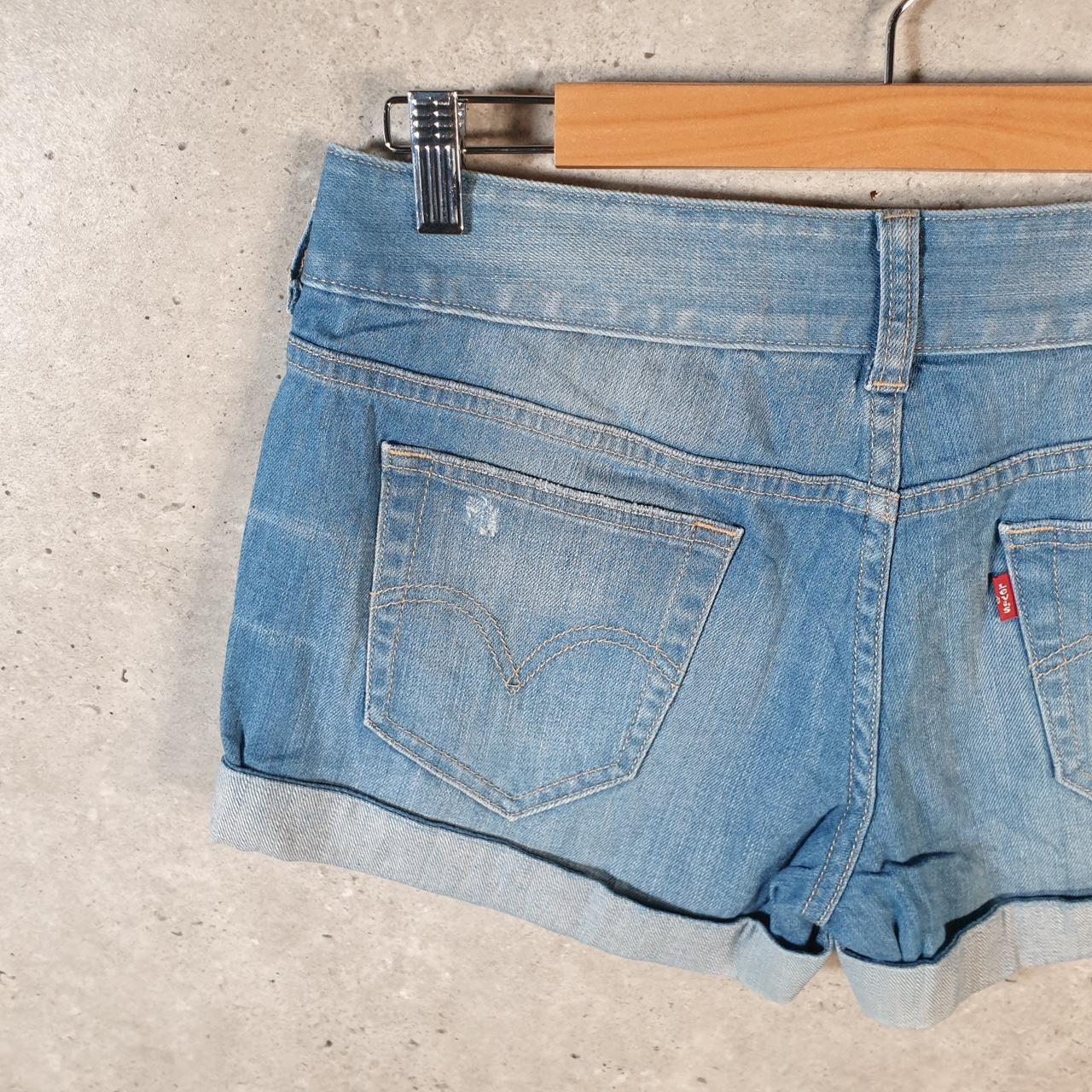 Vintage Levi’s Cut Off Baggy Shorts Jorts Cargo Womens W32 Blue Relaxed Denim