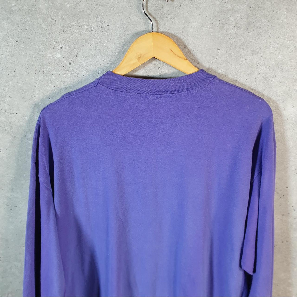 Vintage Hanes Beefy Wildcat Baseball 90s USA Single Stitch T Shirt Men’s XL Purple C8133
