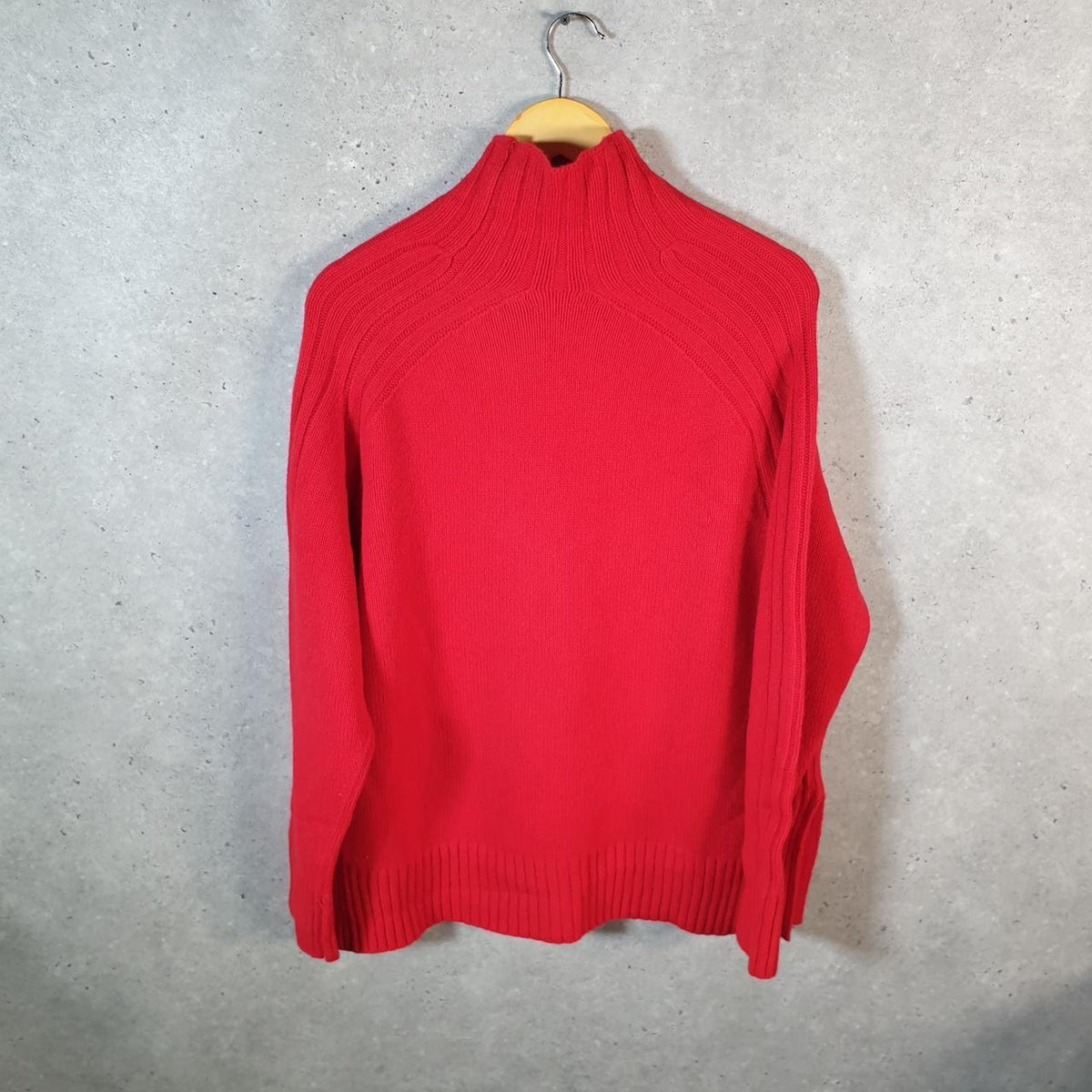 Vintage Ralph Lauren Polo Turtle Neck Sweatshirt Men’s Large Red Cotton Pullover Pony
