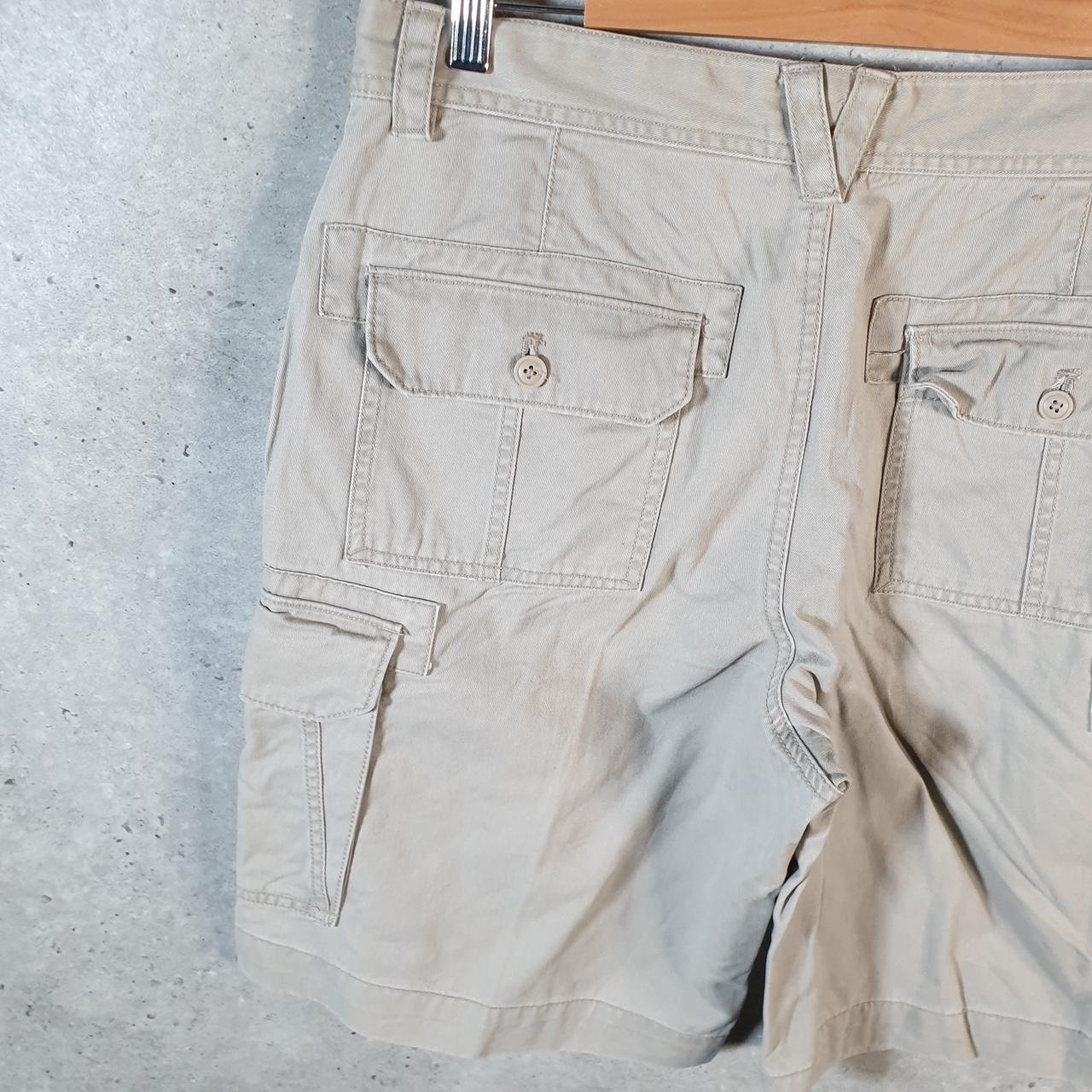 Vintage Izod Shorts Jorts Cargo Men’s W34 Brown Chino Pockets Baggy Cotton
