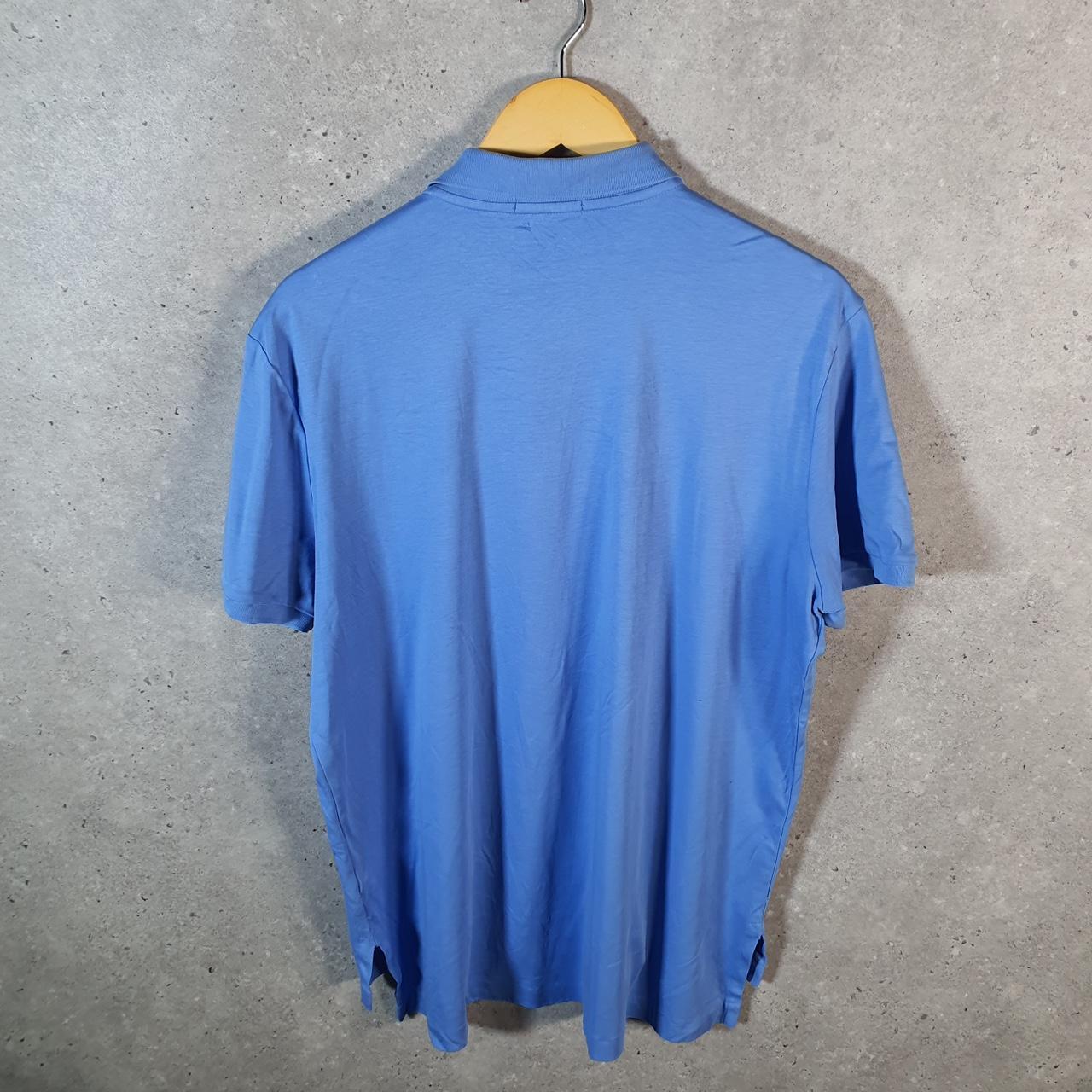 Vintage Ralph Lauren Polo Shirt Men’s XL Blue Pima Soft Touch Embroidered Pony