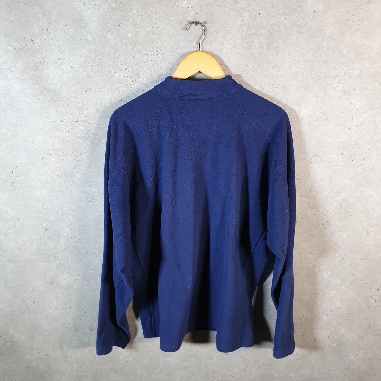 Vintage The North Face TNF Fleece Sweatshirt Mens 1/4 Zip Large Blue Pullover Logo