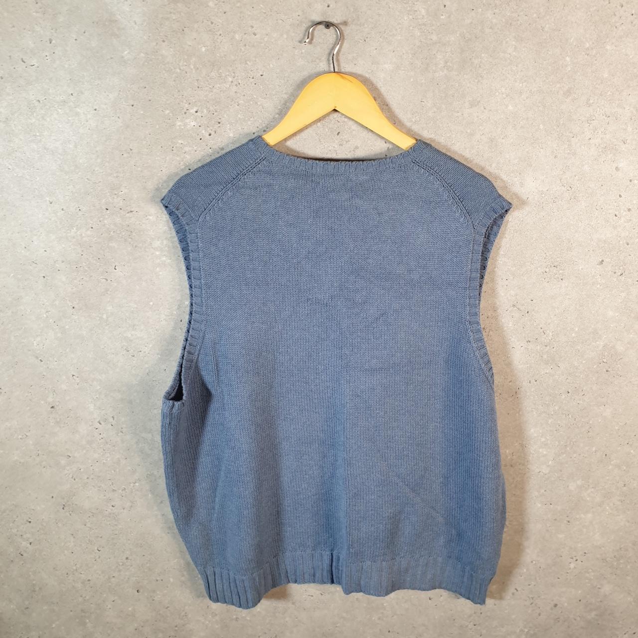 Vintage Ralph Lauren Polo Tank Vest Sweatshirt Men’s XL Blue Cotton Pullover Pony