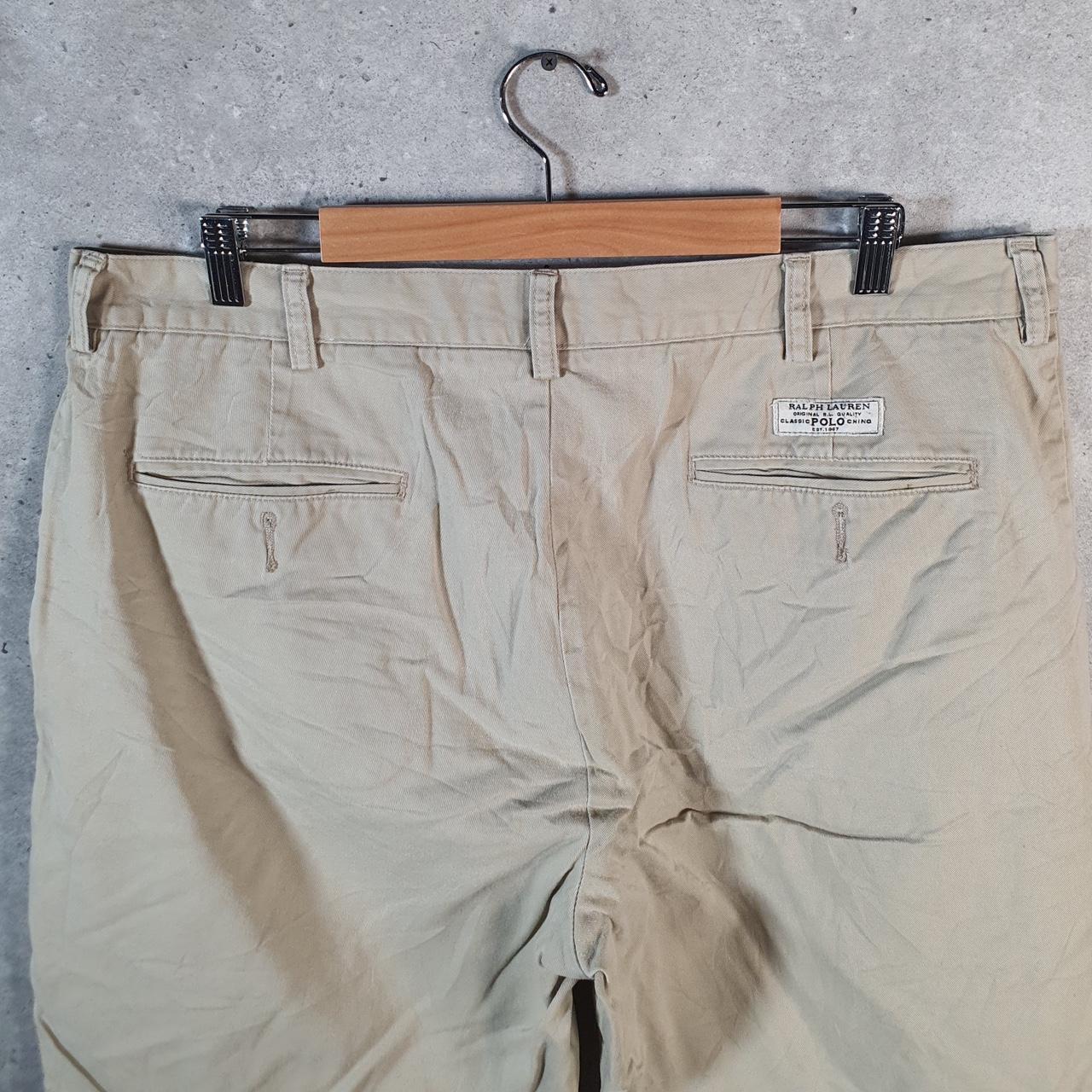 Vintage Ralph Lauren Polo Shorts Jorts Cargo Men’s W38 Beige Baggy Cotton A4667