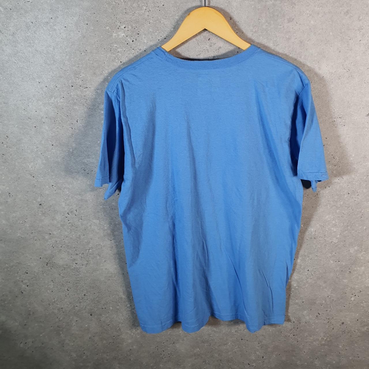 Vintage Adidas Go To Tee T Shirt Men’s Large Blue Three Stripes Logo Athletic