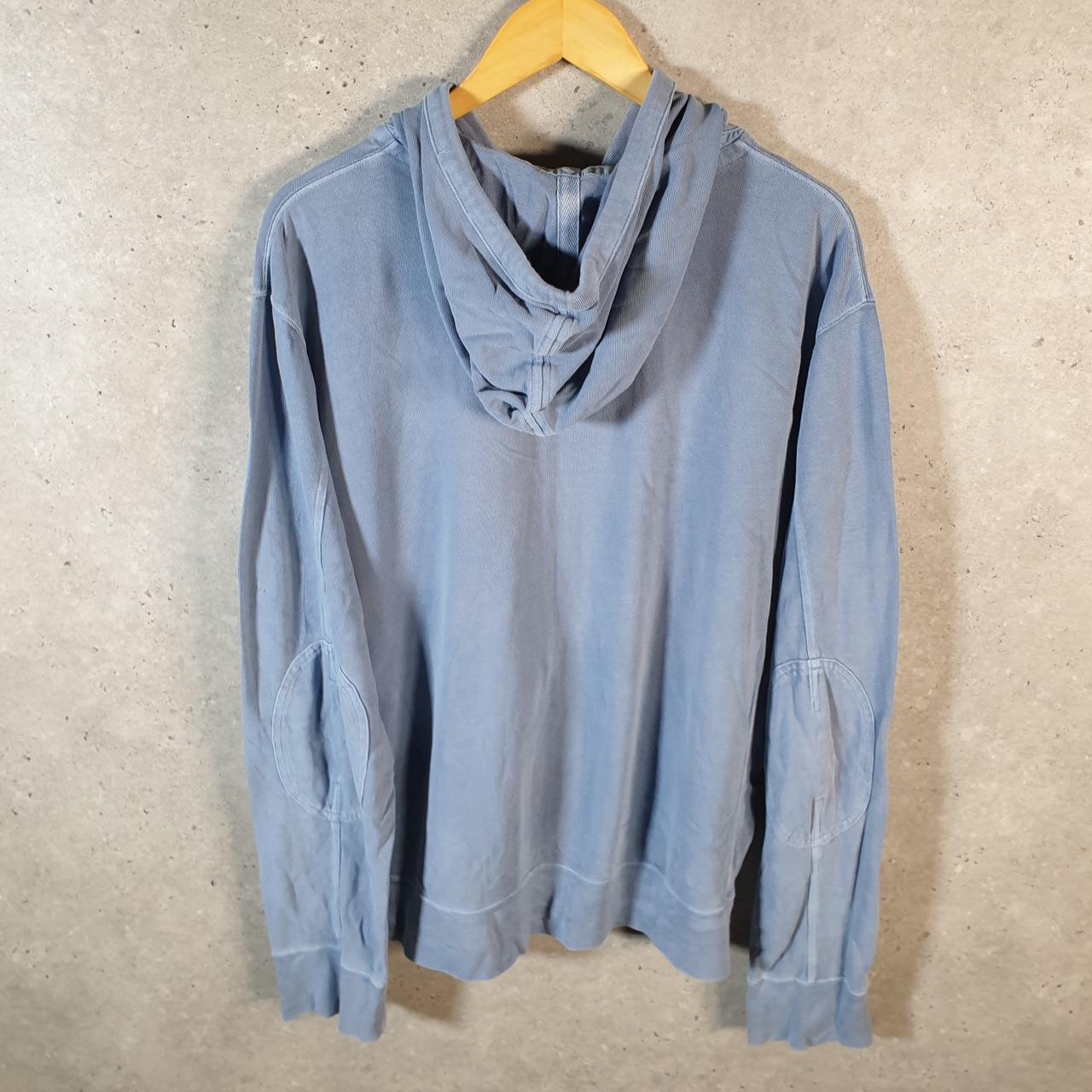Vintage Ralph Lauren Polo Heavyweight Hoodie Men’s XL Blue Cotton 1/4 Button Pony
