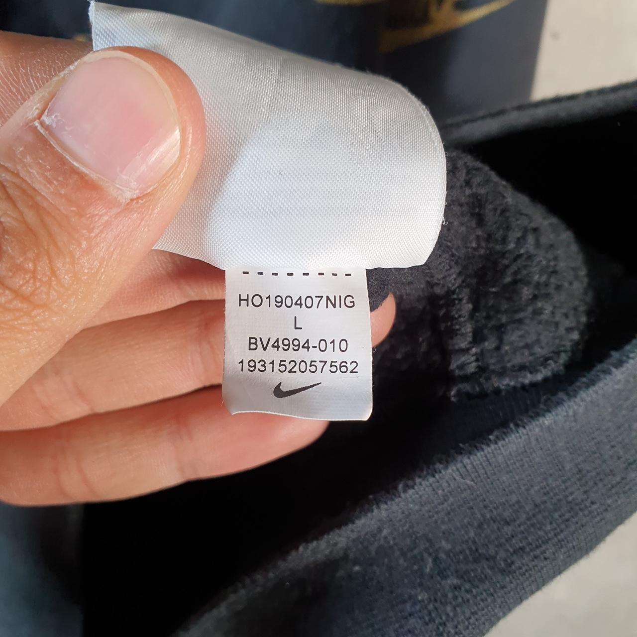 Vintage Nike Club All Over Print AOP Sweatshirt Men’s Large Black Swoosh Y2K Pullover Logo