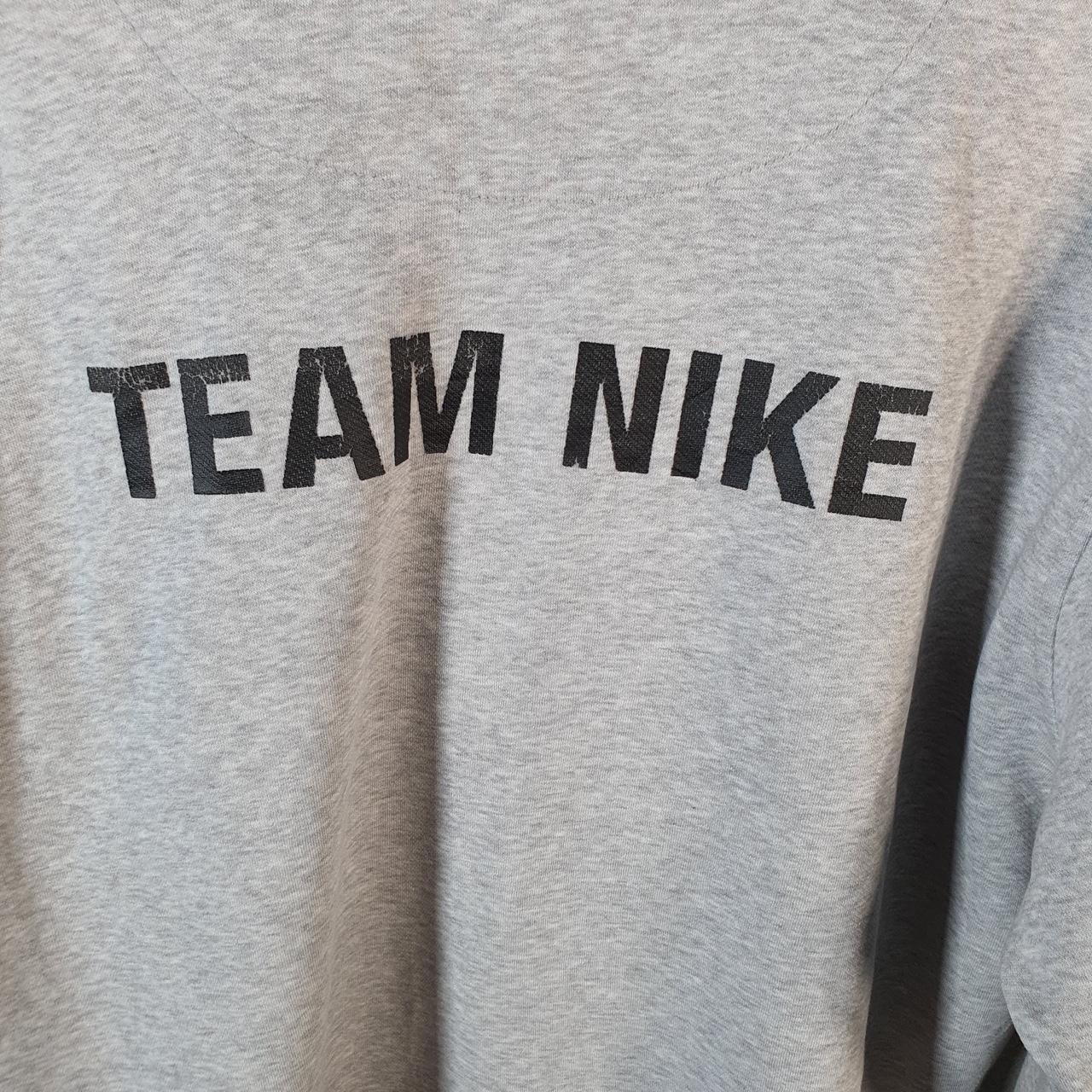 Vintage Nike 90s Embroidered Sweatshirt Men’s Large Grey Swoosh Y2K Pullover Logo