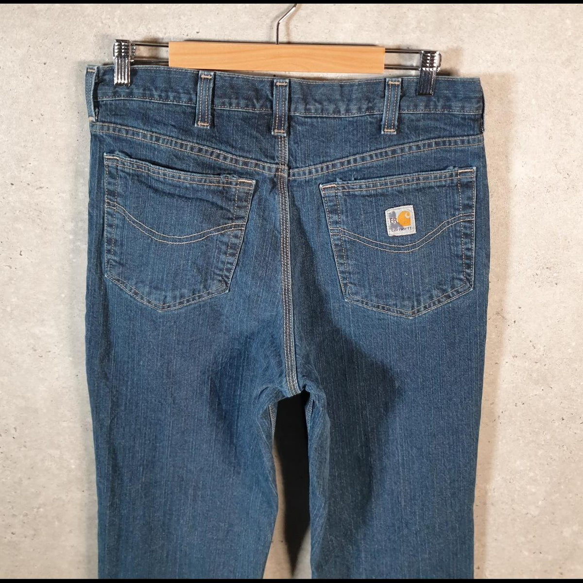 Vintage Carhartt Workwear Carpenter Jeans Mens W33 L36 Blue Denim Relaxed Fit USA
