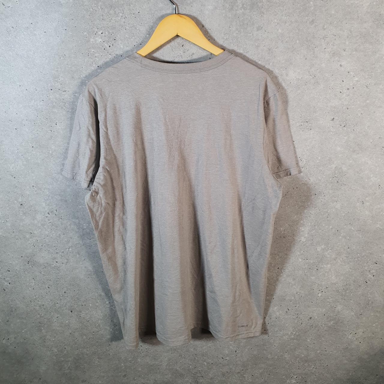 Vintage Adidas Go Tee Performance T Shirt Shirt Men’s XL Brown Three Stripes Logo Athletic