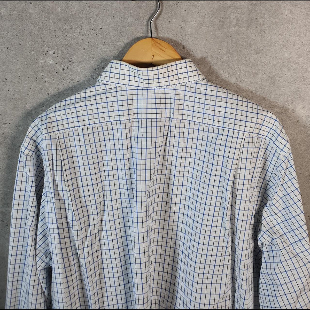Vintage Ralph Lauren Button Down Shirt Men’s XL White Checkered Regent Classic Fit Cotton Big Fish Vintage