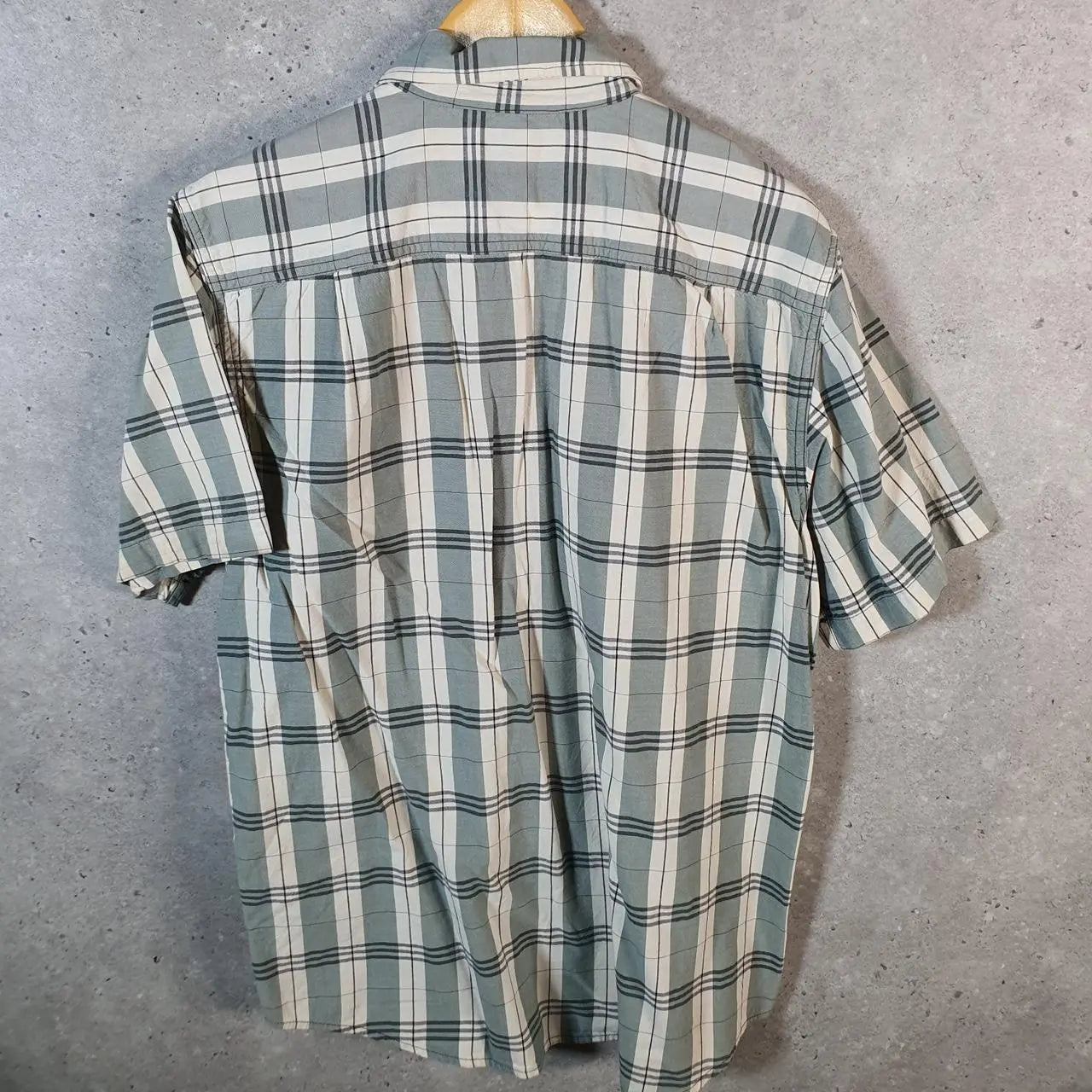 Vintage Carhartt Shirt Button Down Mens Medium Blue Checkered Chore Utility Original - Big Fish Vintage