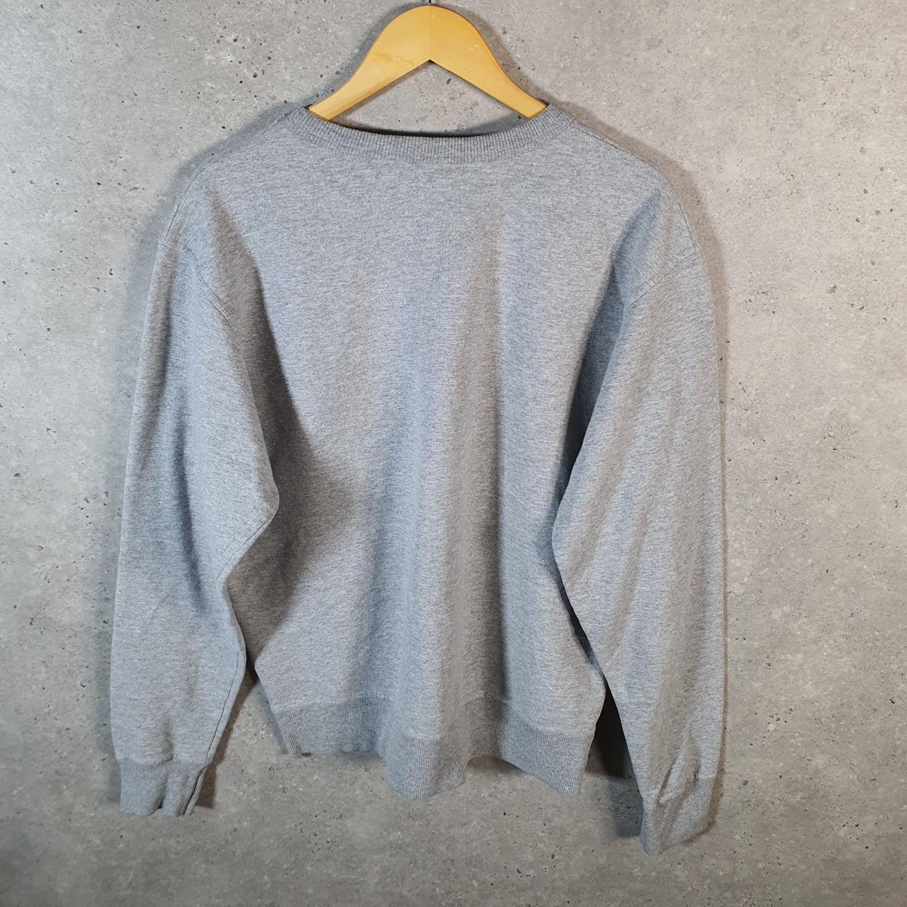 Vintage Champion Sweatshirt Men’s Medium Grey USA Pullover Spellout Logo