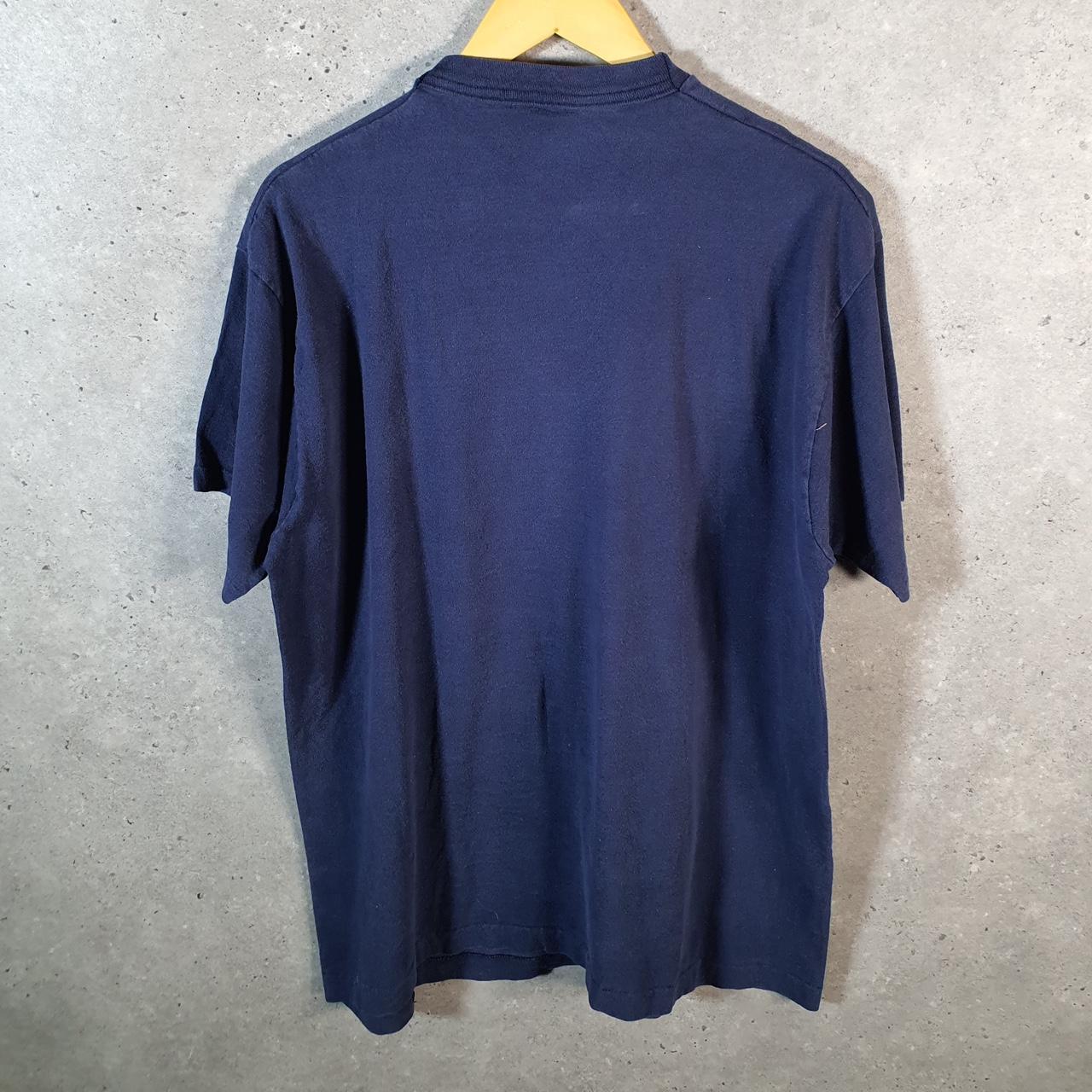 Vintage Fruit of the Loom Mustang Wrestling 90s USA Single Stitch T Shirt Men’s XL Blue