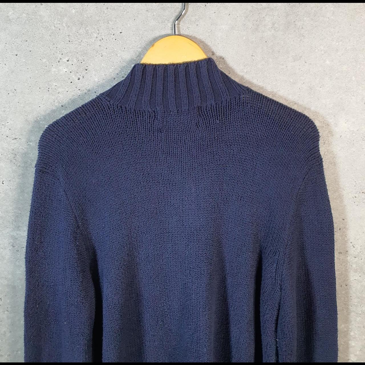 Vintage Ralph Lauren Polo 1/4 Button Sweatshirt Men’s Medium Blue Pullover Pony C8862