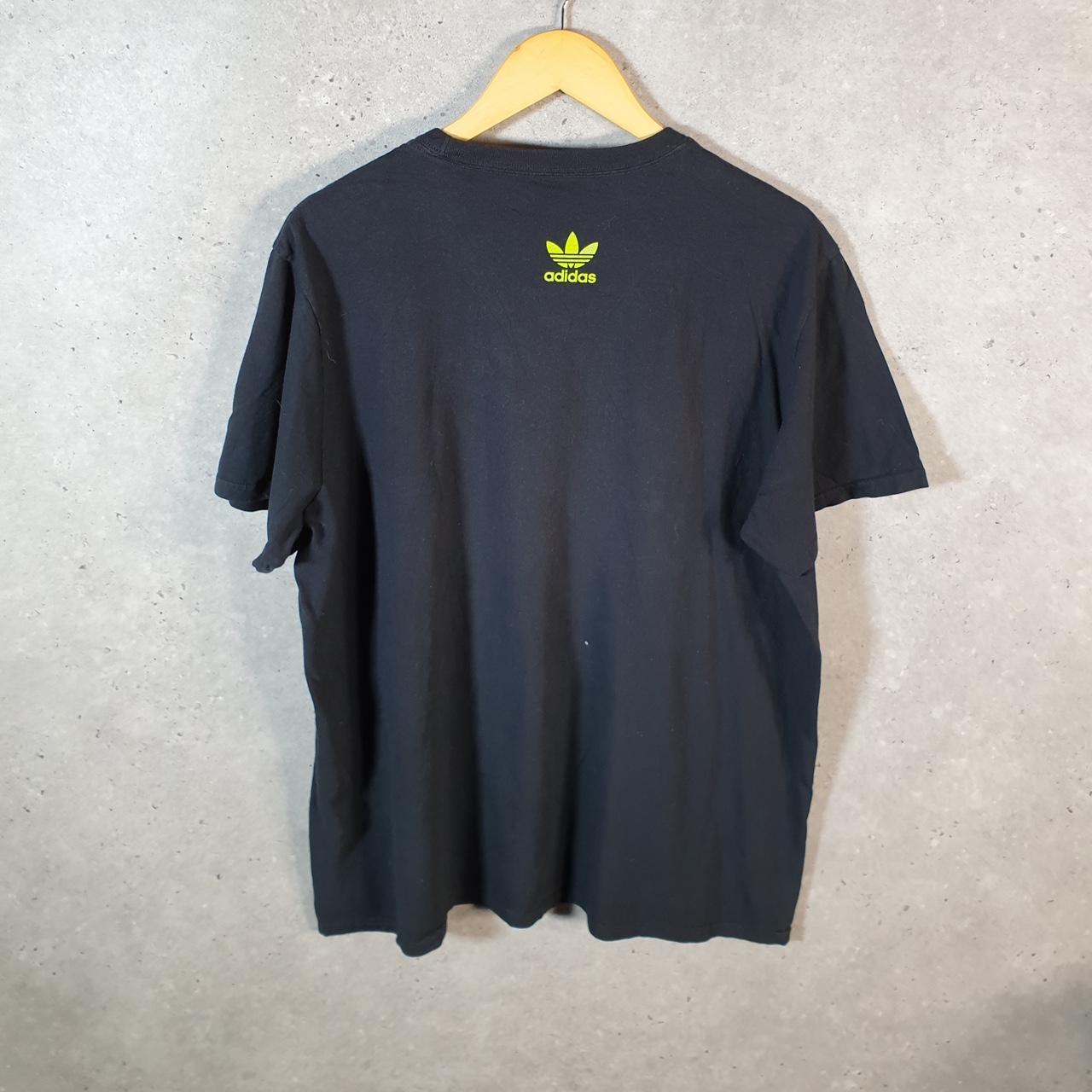 Vintage Adidas Spellout T Shirt Men’s Large Black Three Stripes Logo Athletic