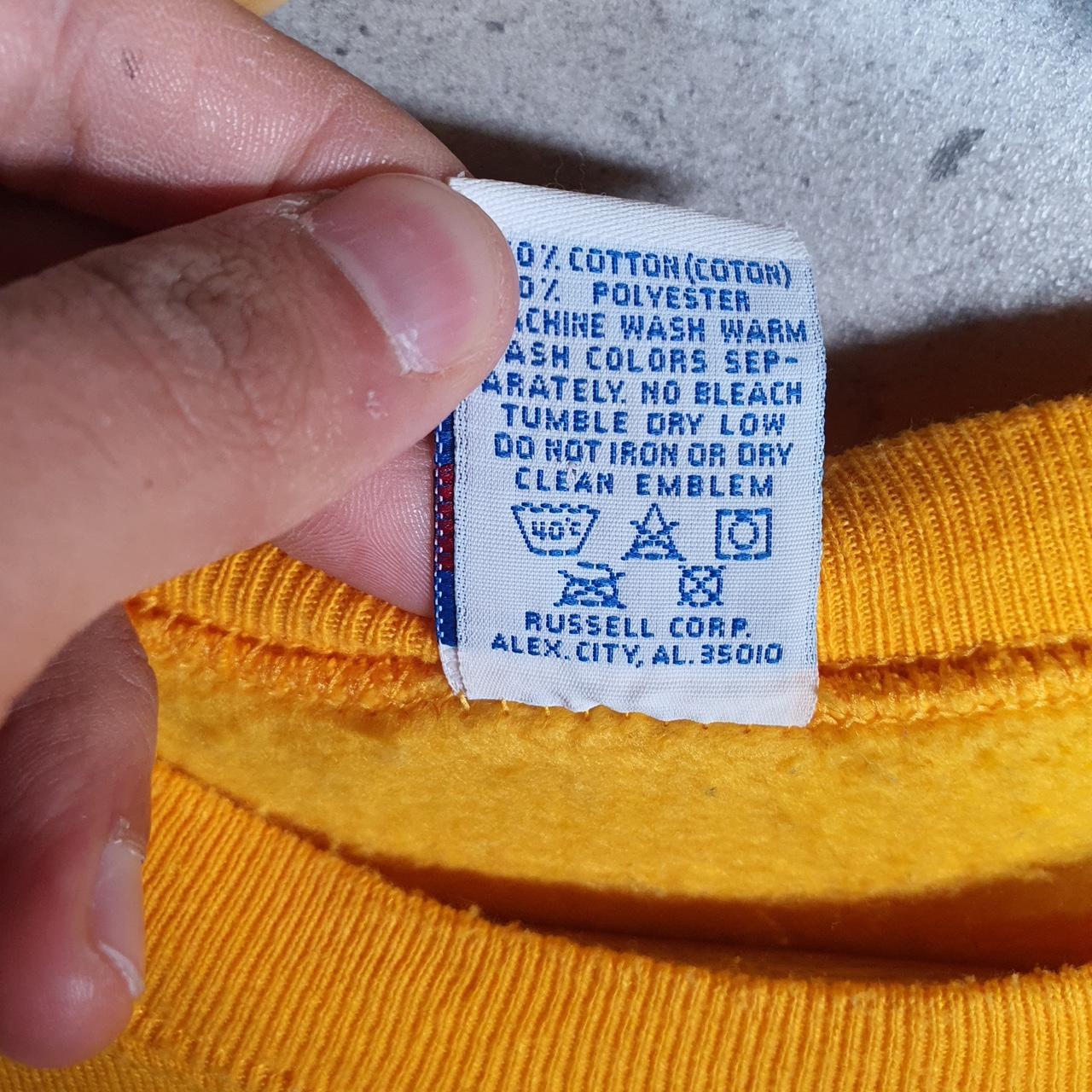 Vintage Russell Athletic Made in USA Sweatshirt Men’s Large Yellow Baggy Pullover