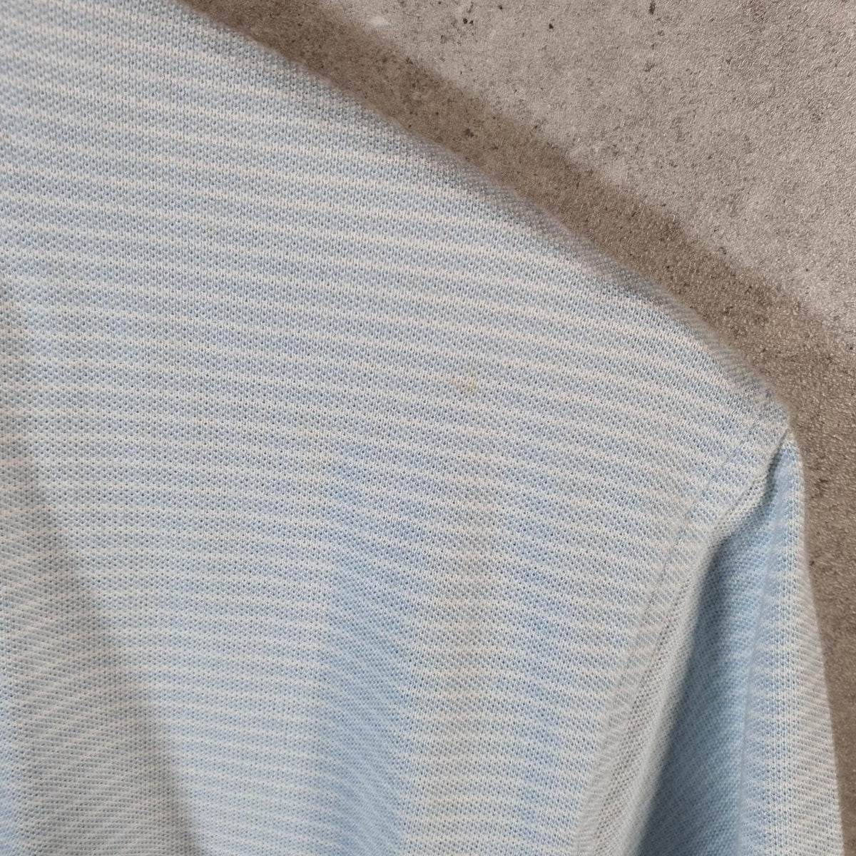 Vintage Nautica Polo Shirt Men’s Medium Striped Blue Regular Fit Embroidered Logo