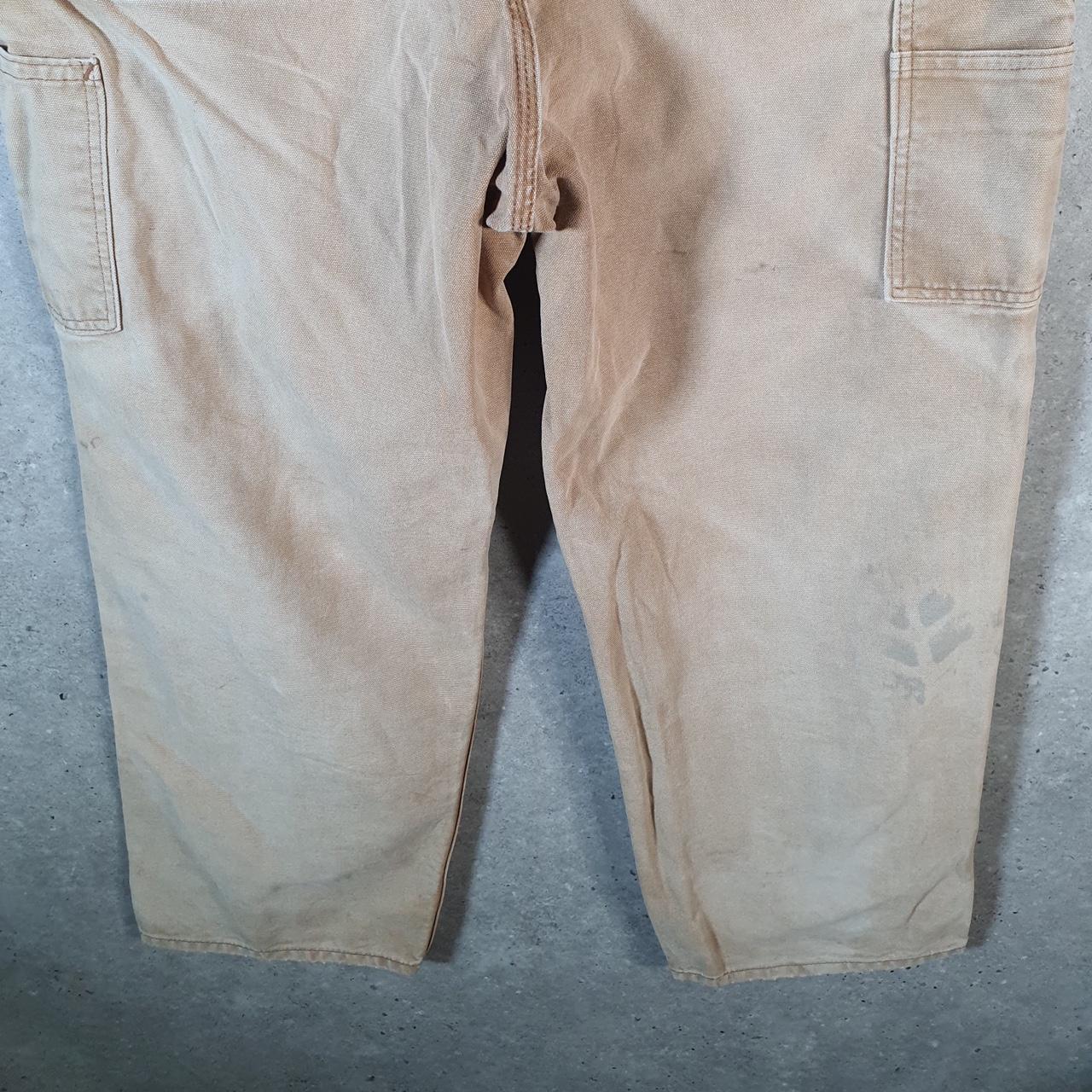 Vintage Carhartt Carpenter Trousers Mens W38 L29 Brown Dungaree Fit Workwear