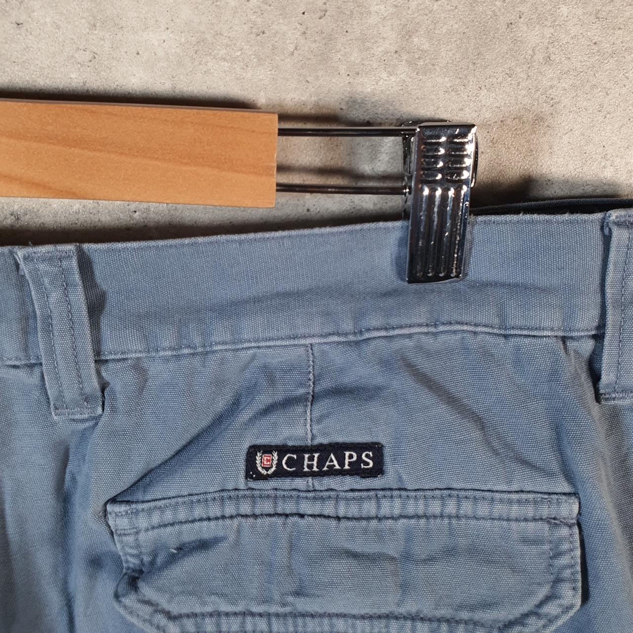 Vintage Chaps Ralph Lauren Chino Shorts Jorts Cargo Men’s W36 Blue Baggy Cotton