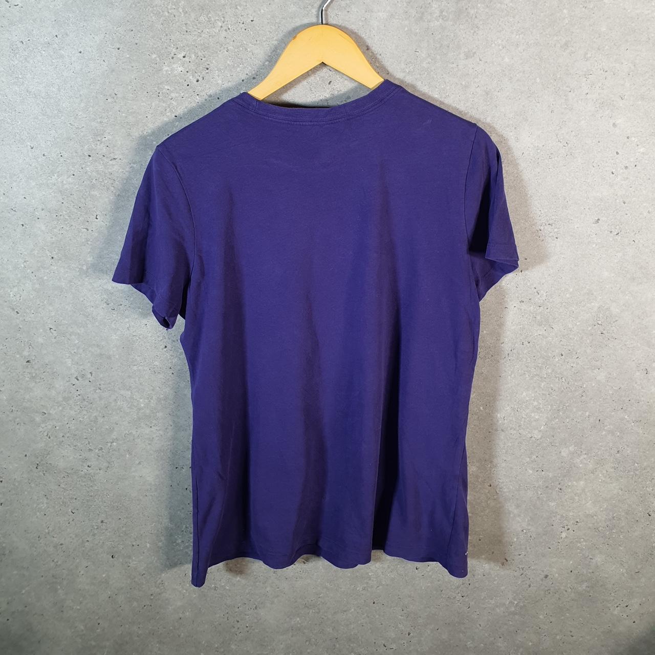 Vintage Nike Dri Fit TCU USA T Shirt Womens Large Purple Spellout Swoosh Athletic